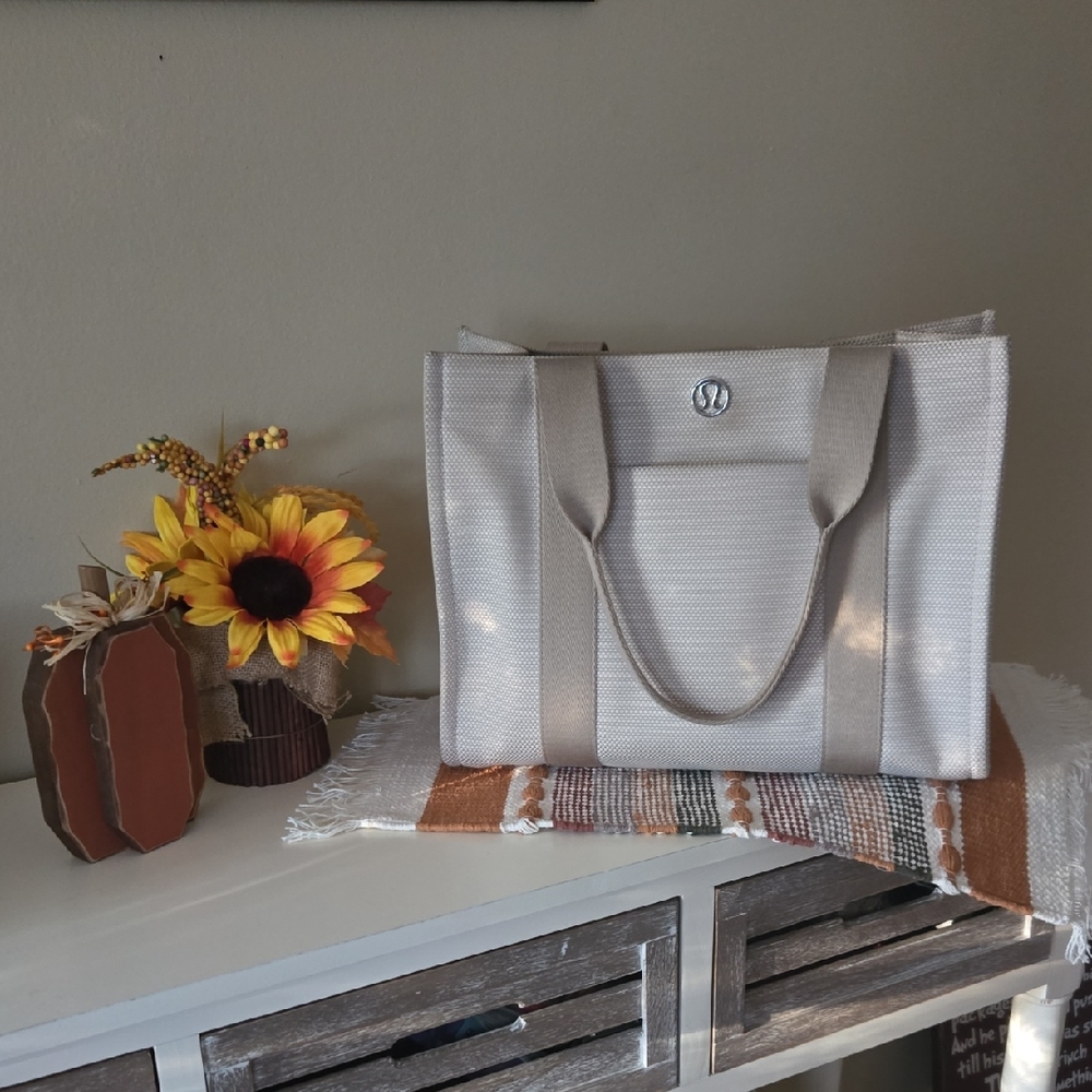 Lululemon Athletica Cream Tote Bag